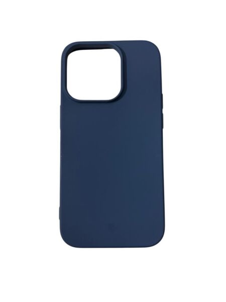 iPhone 14 Pro ile Uyumlu Cappy Silikon Kılıf Lacivert