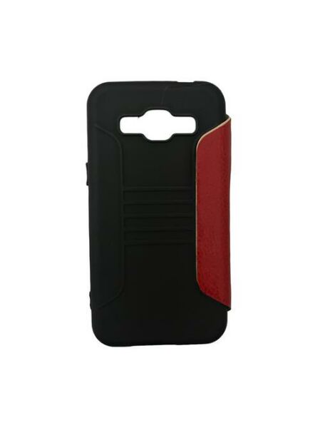 Jopus Galaxy J2 ile Uyumlu Premium Kapaklı Kılıf Kırmızı