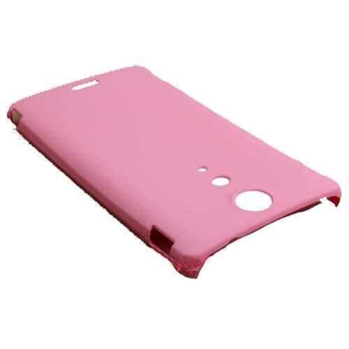 Xperia TX LT29i ile Uyumlu Sert Kauçuk Kılıf Pembe