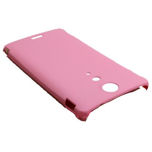 Xperia TX LT29i ile Uyumlu Sert Kauçuk Kılıf Pembe