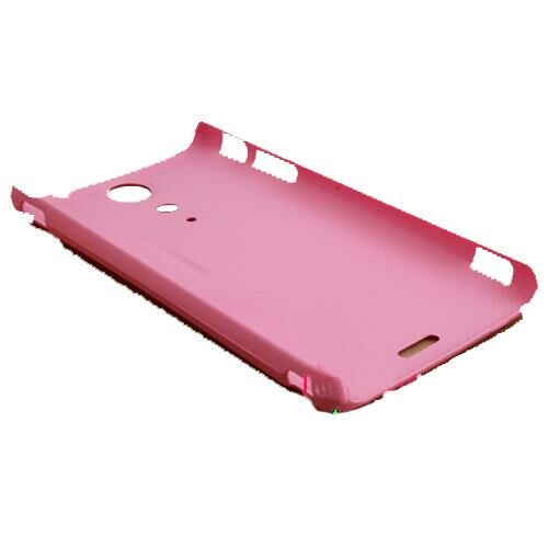 Xperia TX LT29i ile Uyumlu Sert Kauçuk Kılıf Pembe