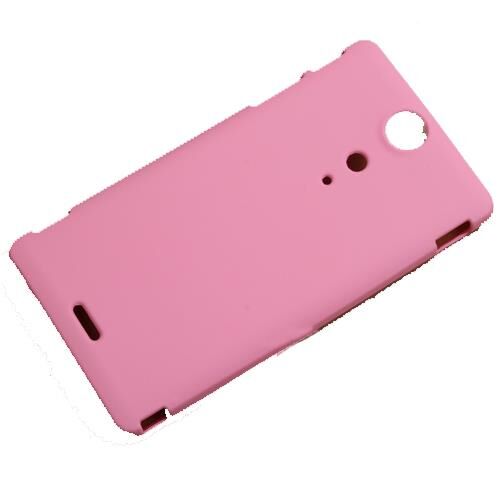 Xperia TX LT29i ile Uyumlu Sert Kauçuk Kılıf Pembe