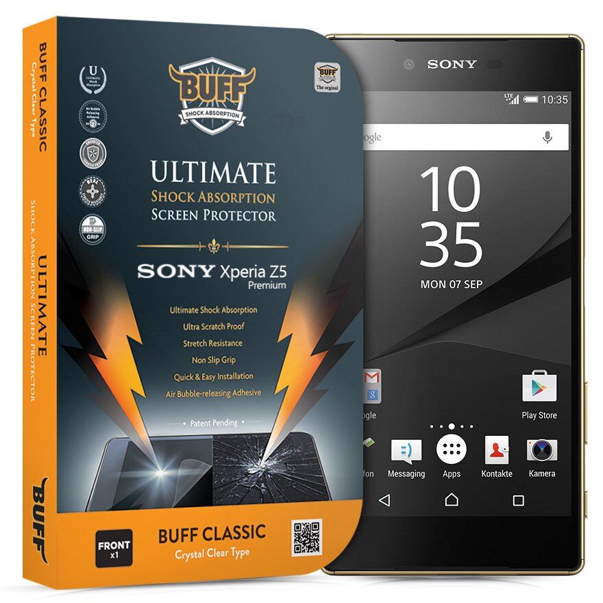 Buff Xperia Z5 Premium ile Uyumlu Darbe Emici Ekran Koruyucu Film