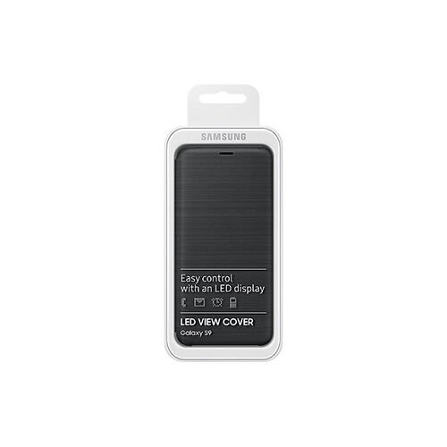 Galaxy S9 ile Uyumlu Led View Cover Kılıf Siyah EF-NG960PBEGWW (Out)