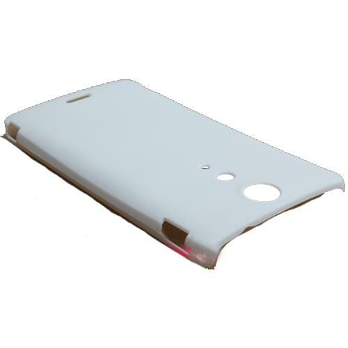 Xperia TX LT29i ile Uyumlu Sert Kauçuk Kılıf Beyaz