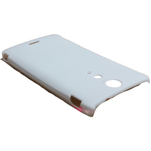Xperia TX LT29i ile Uyumlu Sert Kauçuk Kılıf Beyaz