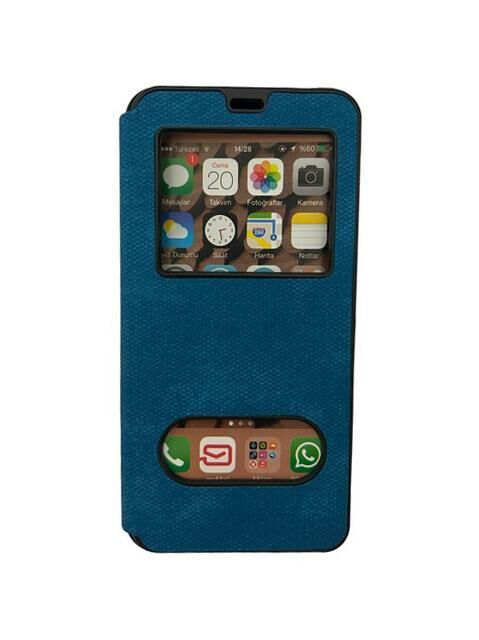 Jopus Galaxy M31 ile Uyumlu Premium Kapaklı Kılıf Mavi