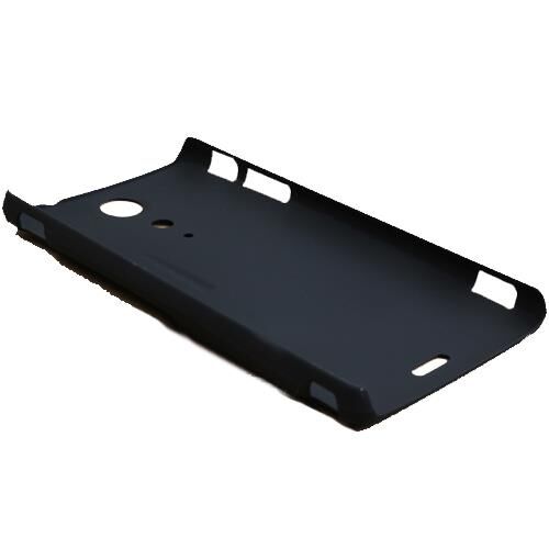Xperia TX LT29i ile Uyumlu Sert Kauçuk Kılıf Siyah