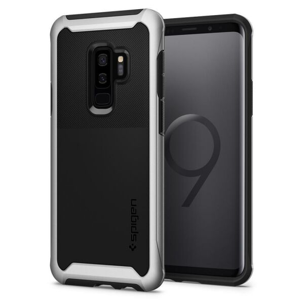 Spigen Galaxy S9 Plus ile Uyumlu Kılıf Neo Hybrid Urban Silver Arctic