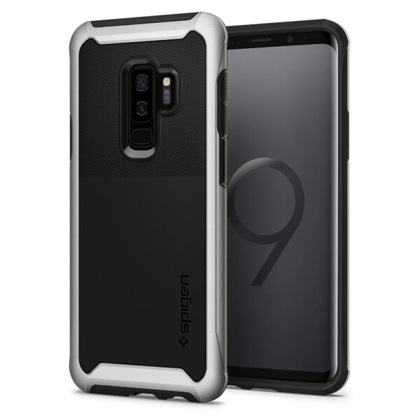 Spigen Galaxy S9 Plus ile Uyumlu Kılıf Neo Hybrid Urban Silver Arctic