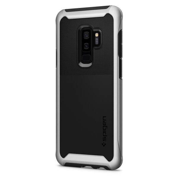 Spigen Galaxy S9 Plus ile Uyumlu Kılıf Neo Hybrid Urban Silver Arctic