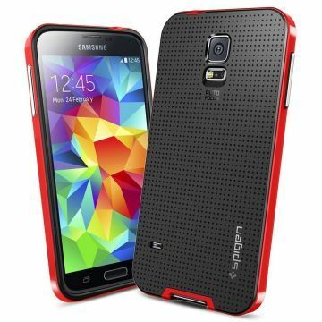 Spigen Galaxy S5 ile Uyumlu Kılıf Neo Hybrid Dante Red
