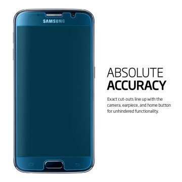 Spigen Galaxy S6 ile Uyumlu Ekran Koruyucu Ultra Crystal 2 Adet Ön +1 Adet Arka