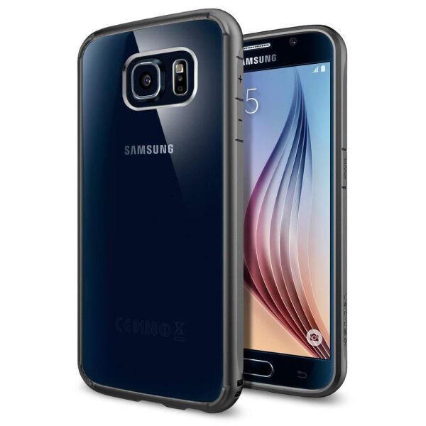Spigen Galaxy S6 ile Uyumlu Kılıf Ultra Hybrid Gun Metal