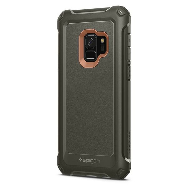 Spigen Galaxy S9 ile Uyumlu Kılıf Pro Guard Army Green