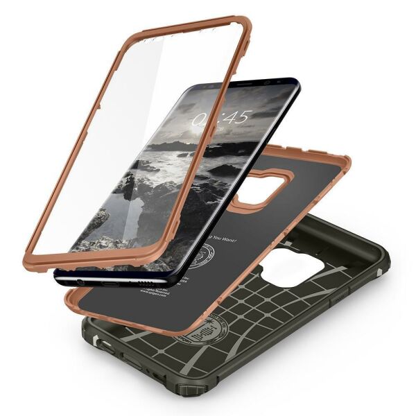 Spigen Galaxy S9 ile Uyumlu Kılıf Pro Guard Army Green