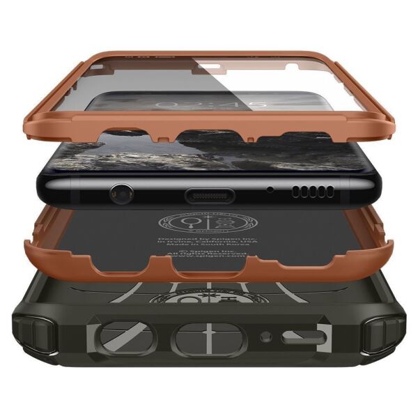 Spigen Galaxy S9 ile Uyumlu Kılıf Pro Guard Army Green