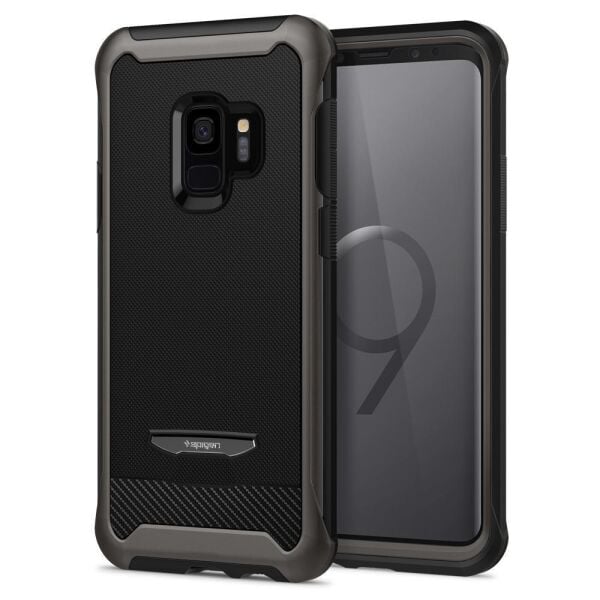 Spigen Galaxy S9 ile Uyumlu Kılıf Reventon Gunmetal