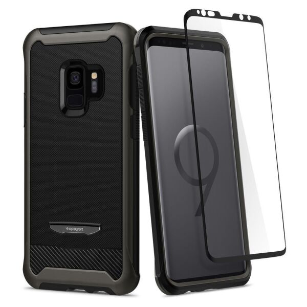 Spigen Galaxy S9 ile Uyumlu Kılıf Reventon Gunmetal