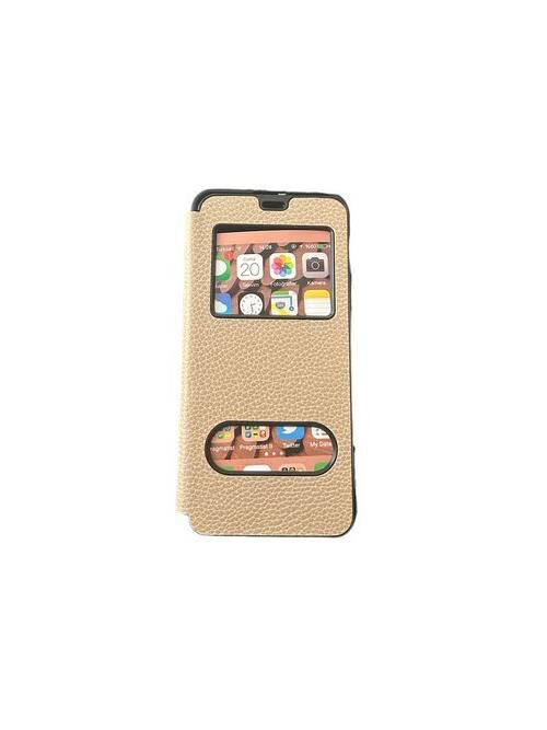 Jopus Galaxy A32 ile Uyumlu Premium Kapaklı Kılıf Gold