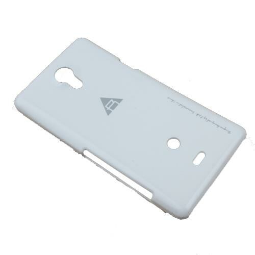 Xperia T LT30p ile Uyumlu Rock Slim Kauçuk Kılıf Beyaz