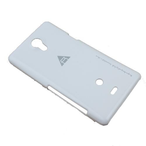 Xperia T LT30p ile Uyumlu Rock Slim Kauçuk Kılıf Beyaz