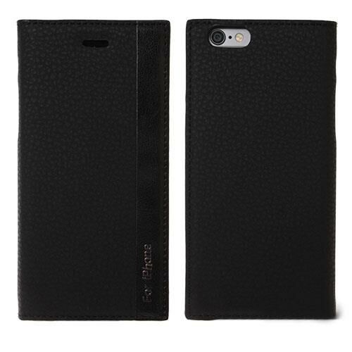 iPhone 6 ile Uyumlu Magnum Serisi Yan Model Kapaklı Kılıf Siyah