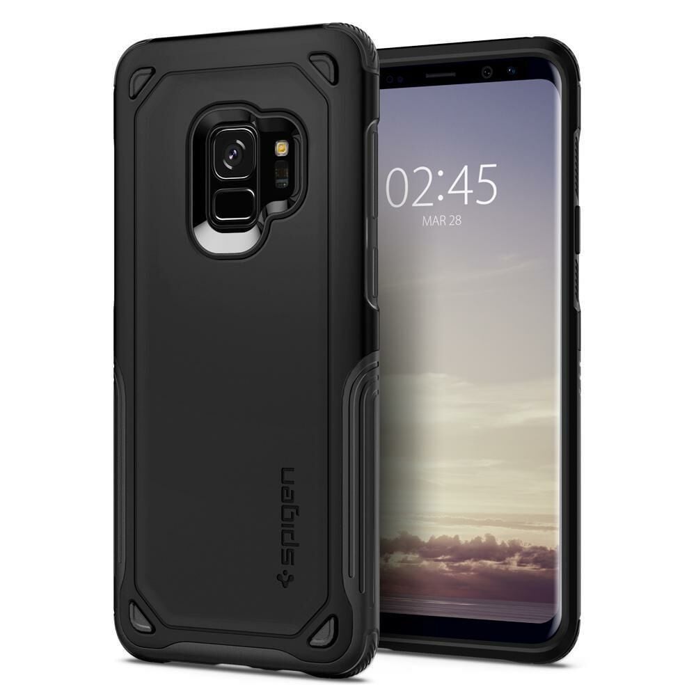 Spigen Galaxy S9 ile Uyumlu Kılıf Hybrid Armor Black