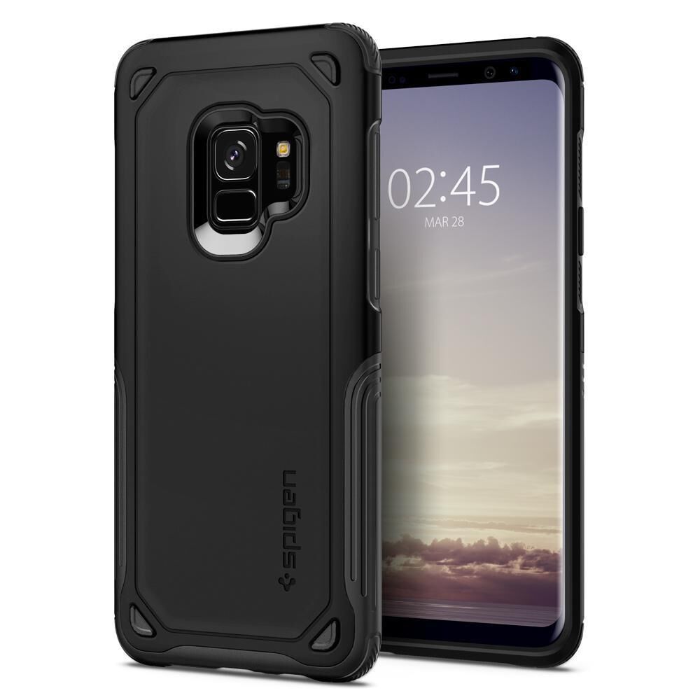 Spigen Galaxy S9 ile Uyumlu Kılıf Hybrid Armor Black