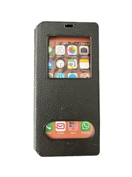 Jopus Galaxy A72 ile Uyumlu Premium Kapaklı Kılıf Siyah