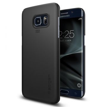 Spigen Galaxy S7 Edge ile Uyumlu Kılıf Thin Fit Ultra İnce Black