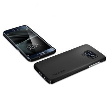 Spigen Galaxy S7 Edge ile Uyumlu Kılıf Thin Fit Ultra İnce Black