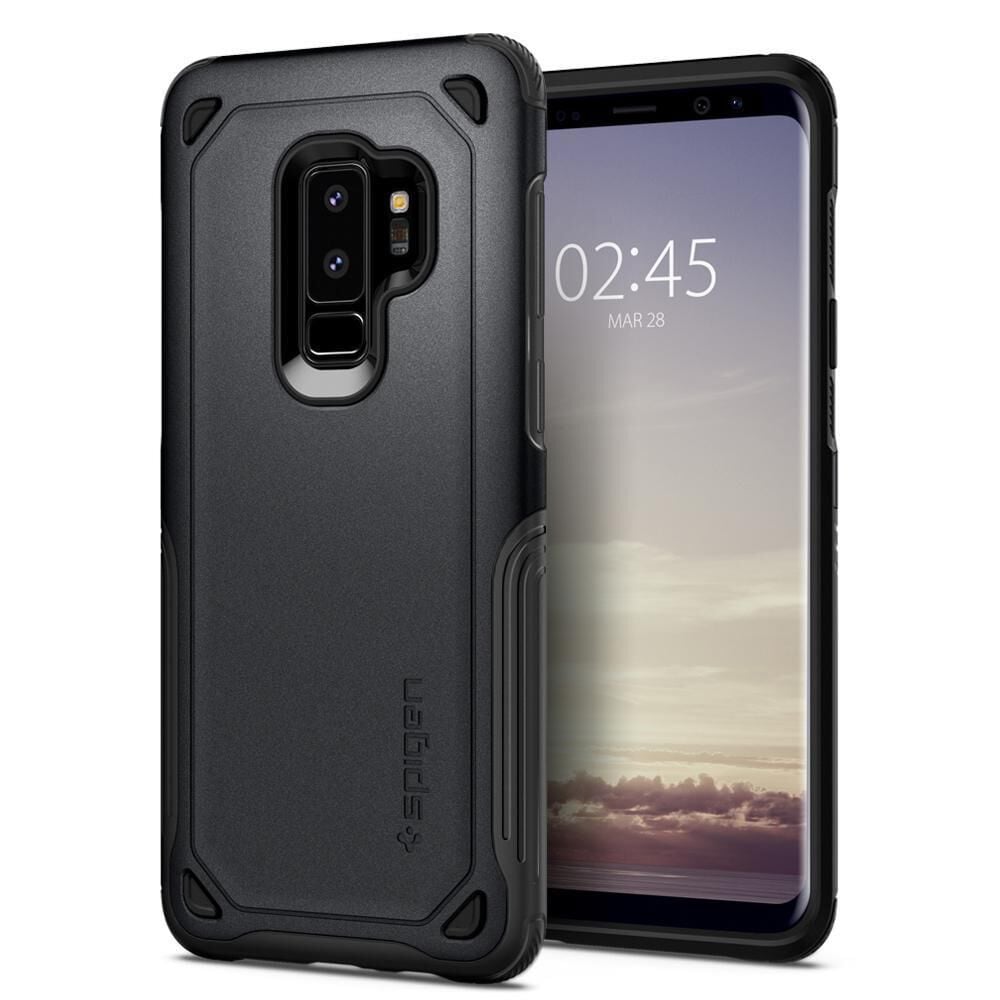Spigen Galaxy S9 Plus ile Uyumlu Kılıf Hybrid Armor Graphite Gray