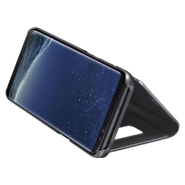 Galaxy S8 Plus ile Uyumlu Clear View Cover Kılıf Siyah EF-ZG955CBEGWW (Out)