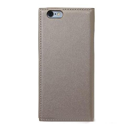 iPhone 6 ile Uyumlu Magnum Serisi Yan Model Kapaklı Kılıf Altın