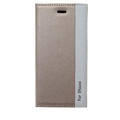 iPhone 6 ile Uyumlu Magnum Serisi Yan Model Kapaklı Kılıf Altın