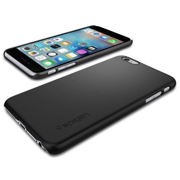 Spigen iPhone 6s Plus/6 Plus ile Uyumlu Kılıf Thin Fit Ultra İnce Black