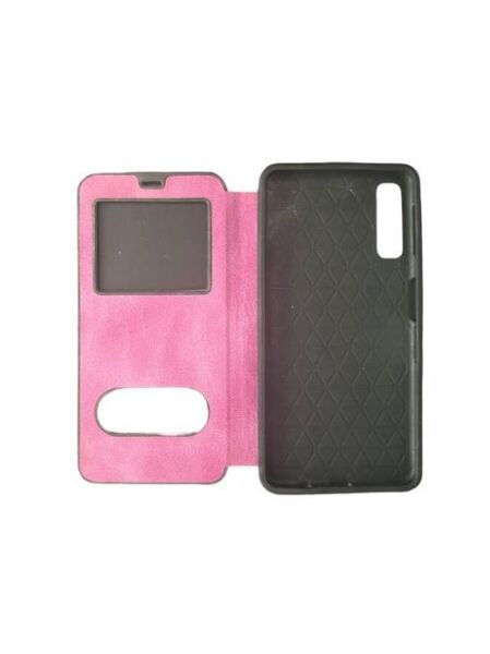 Jopus Galaxy A7 2018 ile Uyumlu Premium Kapaklı Kılıf Mor