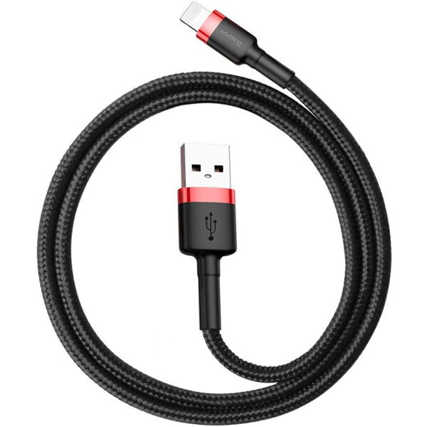 Baseus Cafule 1.5 A Lightning 50cm Şarj Kablosu CALKLF-A19 Siyah-Kırmızı
