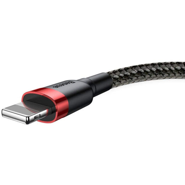 Baseus Cafule 1.5 A Lightning 50cm Şarj Kablosu CALKLF-A19 Siyah-Kırmızı