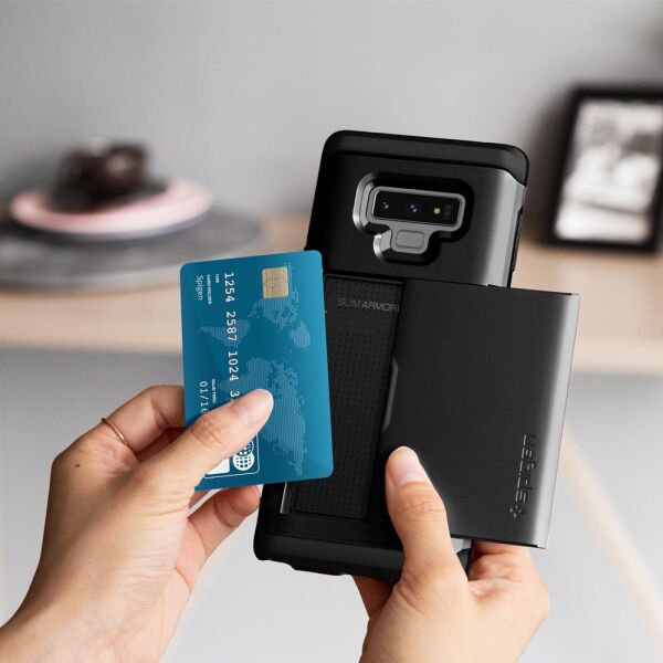 Spigen Galaxy Note 9 ile Uyumlu Kılıf Slim Armor CS Black