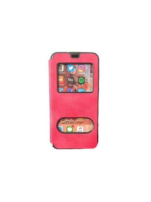 Jopus Galaxy A40 ile Uyumlu Premium Kapaklı Kılıf Pembe