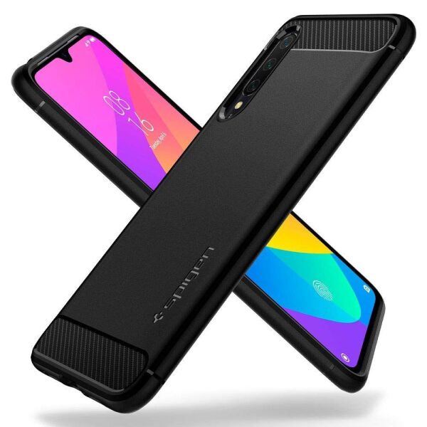 Spigen Redmi Note 8 Pro ile Uyumlu Kılıf Rugged Armor Matte Black