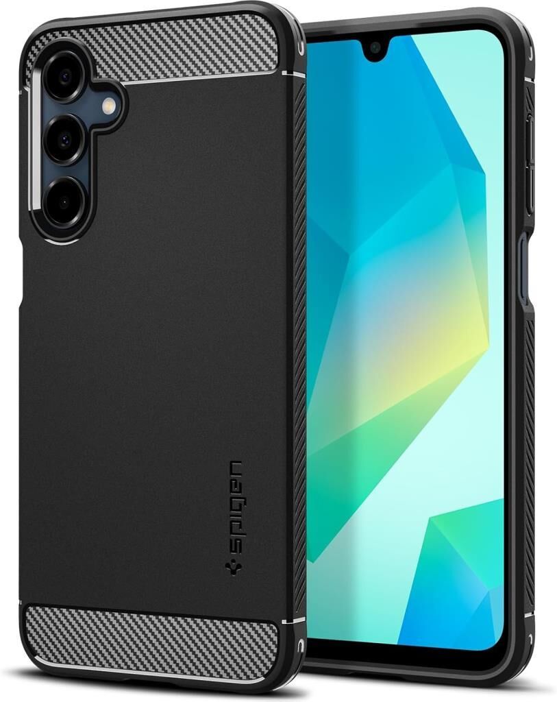 Spigen Galaxy A16 ile Uyumlu Kılıf Rugged Armor Matte Black