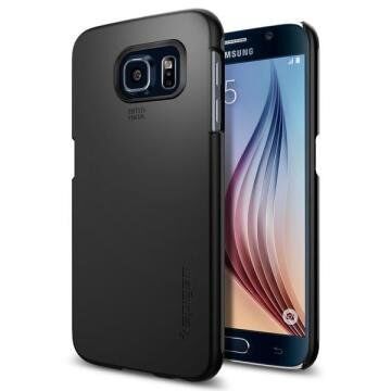 Spigen Galaxy S6 ile Uyumlu Kılıf Thin Fit Ultra İnce Smooth Black