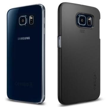 Spigen Galaxy S6 ile Uyumlu Kılıf Thin Fit Ultra İnce Smooth Black