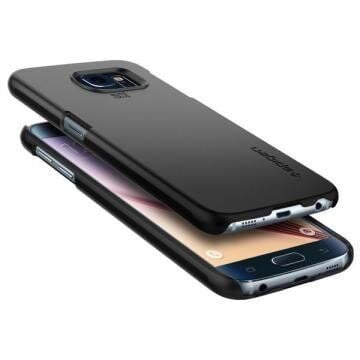 Spigen Galaxy S6 ile Uyumlu Kılıf Thin Fit Ultra İnce Smooth Black
