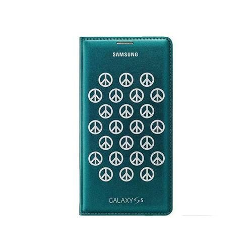 Galaxy S5 ile Uyumlu Moschino Flip Wallet Kılıf Mavi-Gümüş EF-WG900RBEGWW (Out)