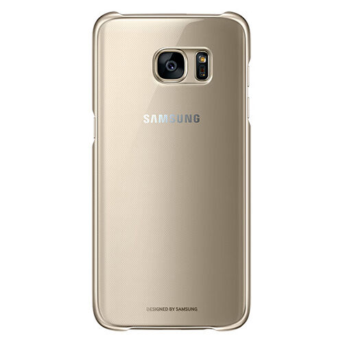 Galaxy S7 Edge ile Uyumlu Clear Back Cover Kılıf Altın EF-QG935CFEGWW