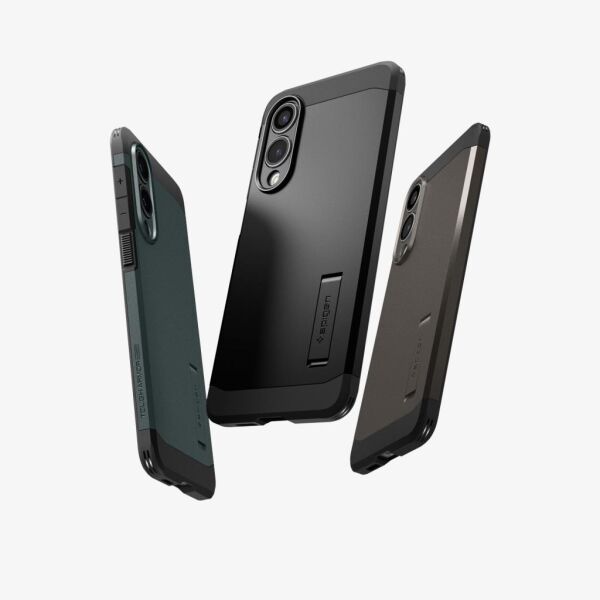 Spigen Galaxy S25 Edge ile Uyumlu Kılıf Tough Armor AI MagFit özellikli Kickstand Black